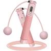 Gvolatee corda per saltare senza filo, Corda Lunghezza skipping rope con Contatore, salto con la corda zavorrata Regolabile 2 in 1, corda per saltare ponderata per fitness per Sport, Palestra, Rosa