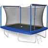 STAPERFO Trampolino da giardino rettangolare, 244 x 366 cm, con rete di sicurezza e imbottitura resistente ai raggi UV, ampia area di salto per bambini e adulti, robusto trampolino per esterni per giardino
