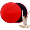 Generic Set di 2 dischi antiscivolo per esercizi fisici, diametro 17 cm, protezione antigraffio per pavimento per casa, palestra, pilates e yoga, opzioni resistenti, colori: rosso, nero, giallo, verde