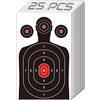 ADCSHOP 25 bersagli di sagoma in carta 43 x 63,5 cm - Confezione 25 pezzi - Bianchi di tiro per allenamento - Zone chiaramente definite - Adatti per pistola, fucile, aria compressa e Airsoft
