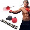 Nlinlin Palla da boxe rossa per riflessi, migliora la velocità di reazione, coordinazione occhio-mano, attrezzatura da boxe per allenamento a casa, con fascia elastica regolabile, palline di reazione per