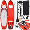QUAHEAS Set di tavola da SUP gonfiabile, verde, 300 x 76 x 10 cm, in PVC, con pompa, sedile, guinzaglio, borsa per stand up, surf, touring, fitness, yoga, pesca, outdoor, estate, tempo libero
