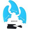 Abahub Thruster - Set di pinne con chiave per pinne, accessori intercambiabili per stand up paddle, accessorio universale per tavole da surf e SUP, compatibile con FCS G5 / Future 437, nero, bianco