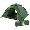 ECD Germany Tenda da Campeggio 4 Posti, Impermeabile, Antivento e Ultraleggera, Tenda Pop Up Automatica da Trekking a Doppio Strato, Facile da Montare con 2 Porte e Borsa, per Escursionismo, Spiaggia