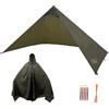 YUEKOPOU Tenda poncho for ricovero di emergenza ultraleggera Bushcraft OD Green(OD Green - Shelter)