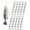 Generic Catena di perline da pesca - 1,77 pollici girevole in acciaio | 10 anelli girevoli a forma di otto | accessorio per esca a 360 gradi. 4 perline da 3,5 cm 6 perline da 4,5 cm, per luccio