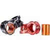 ReachMall Attacco manubrio per mountain bike, 35 mm/31,8 mm, in lega CNC, lunghezza 50 mm, salita 0°, per MTB Road, nero