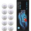 Buxuaaaa Palline da ping pong bianche ufficiali da 40 mm + 3 stelle professionali, confezione da 10 per allenamento, competizioni e allenamento