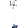 STAPERFO Canestro da basket con supporto, regolabile in altezza, 228-280 cm, supporto da basket mobile con pannello posteriore in PC e cestino ammortizzante, ruote, robusto, canestro da basket per esterni per