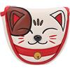 Cerlyiont Lucky Cat Cover per Mallet Putter Impermeabile con Chiusura Magnetica in PU di Alta Qualità per Golfisti Esigenti