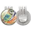 no/no Peacock Girl Cinese Antico Illustrator Golf Ball Marker Cappello Cap Clip Smalto Magnetico