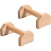 Vestamore 2 maniglie per flessioni in legno, parallele in legno di pino da 24,9 cm, con supporto a triangolo dorato, base antiscivolo, attrezzatura per calisthenics per allenamento e allenamenti in palestra a