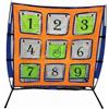 Fxzqgnh Rete da Calcio Calcio Bordi Azzurro Rete Bersaglio Gambe Inclinate Attrezzatura Sportiva, Arancione, Con Numeri