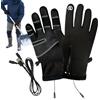 Generic Guanti riscaldati da uomo | 3 livelli Touchscreen USB ricaricabili invernali | Guanti riscaldati a batteria | per ciclismo, motociclismo, giardinaggio, spalare neve ghiaccio pesca campeggio