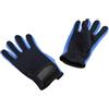 MoSundi Guanti termici in neoprene da 15 mm, antiscivolo, caldi, per sport acquatici, pesca, surf, nuoto, protezione UV per protezione per polso nero e blu, coppia regolabile