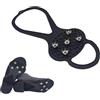 Genérico Tacchetti antiscivolo per ghiaccio, ramponi in acciaio antiscivolo, copriscarpe da neve in inverno, per escursionismo, arrampicata, camminata, corsa, all'aperto, giardinaggio, clima freddo, unisex