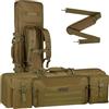 Feyachi Double Rifle Case Soft da 42 pollici Bag portatile Shotgun Case MOLLE System Shotgun Backpack for Gun Storage Transportation Great for Gun hunt Khaki all'aperto