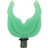 ZUZZEE Pinze in silicone luminoso per pesca alla carpa, supporto per canna da pesca al buio, stile europeo, supporto in ABS per sessioni notturne, verde chiaro, 2 pezzi (AC160 verde erba)