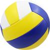 RNXRZANK Pallone da Pallavolo Taglia 5 per Allenamento, Ideale per Principianti, da Utilizzare Sia al Chiuso Che All'aperto, Giallo Blu Bianco