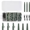 Catime 120 Pezzi Kit di Accessori per Pesca Alla Carpa, con Clip di Sicurezza per Piombo, Girelle a Cambio Rapido, Manicotti Anti-Groviglio, Carp Fishing Tackle Box per la Pesca All'Aperto (Verde)