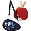 Generico Borsa Per Racchetta Da Pong 30x20x4 Cm - Protezione Impermeabile A Guscio Rigido, Tracolla Regolabile, Scomparto Per Palline, Organizer Per Attrezzatura Resistente Agli Urti | Per L'allenamento I