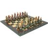 Italfama Romana Vs Gladiatore Scacchi Set Italfama Mano Dipinto Resina 42cm Legno Tavola
