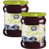 Menz&Gasser, Confettura Extra di Prugne Edel Plus, Ideale come Colazione o Spuntino, con Frutta di Alta Qualità in pezzi, 2 Vasi x 620 g