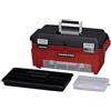 Iris Ohyama, organizer, custodia, baule, cestino, cassetta degli attrezzi, fai da te, chiusura a vite, senza BPA, HP-52, rosso, impilabile, clip di chiusura - L25 x P50 x A25 cm