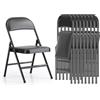 Asdsed Set di 8 Sedie Pieghevoli, Imbottite, Portata Fino a 160 kg, Comodo ed Stabili Sedia Pieghevole per Giardino, Esterno, Campeggio, Balcone Interni, Ufficio, Feste, Nero