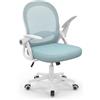 naspaluro Sedia Ufficio, Sedia Scrivania con Supporto Lombare, Poltrona Ufficio in Rete Traspirante, Sedia da Ufficio Ergonomica Braccioli e Altezza Regolabili, Blu