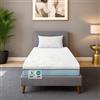 DOLCI SOGNI Materasso Singolo 90x190 Memory Foam - Materasso 90x190 Alto 20cm, Doppio Comfort Ortopedico e Ergonomico, Sfoderabile con lato Estate e lato Inverno, Made in Italy