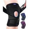 ABYON Ginocchiera Ortopedica, Regolabile Tutore Ginocchio con Stabilizzatori Laterali Rotulea Supporto Sportiva per Uomo e Donne Legamenti Rotula Menisco Artrite (2XL/3XL)