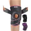 ABYON Ginocchiera Ortopedica, Regolabile Tutore Ginocchio con Stabilizzatori Laterali Rotulea Supporto Sportiva per Uomo e Donne Legamenti Rotula Menisco Artrite (4XL/5XL)