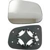 BYBEST Vetro Specchietto Retrovisore Riscaldato per Volvo V50 2004-2009, Sinistro Destro Lato Esterno Specchio Piastra di Supporto Sostituzione Auto, Right- 2006-2009