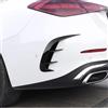 HIGH FLYING Per classe C W206 2022 2023 berlina (AMG Line) posteriore paraurti decorazione 2 pezzi plastica ABS (nero lucido)
