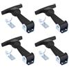 EXLECO 4X Supporti Elastici per Cofano in Gomma Chiusura a Scatto Flessibile Chiusura in Metallo a T Fibbia Elastica di Assorbimento Ganci per Chiusura Cofano Accessori per Scatola Motore Cassetta