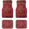 BedEuu Set di 4 tappetini per auto in stile boemo - Antiscivolo, universali per tutte le stagioni per auto, SUV, camion - Design persiano turco in fibra di poliestere (modello personalizzato)