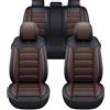 FIENZA Coprisedili per Auto per Toyot a C-HR SUV 2017-2025, Antiscivolo Auto Set Completo di Coprisedili Traspirante 5 Posti Sedere Protezioni Sedili, Impermeabile Pelle Sedere Protezion(Brown)