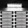 GSRECY 10 pz 3,8 6 LED 24V Indicatori laterali a LED per rimorchi luci per camion, luce di posizione posteriore, luci di posizione cabina camion, luce di posizione camper (bianco)