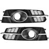 VekAuto 1 Coppia Griglia Fendinebbia per Audi A6 C7 A6L 2015-2018 Durevole ABS Nero Copertura Fendinebbia Anteriore Sinistra Destra Inferiore Bumper Anteriore Inserimenti