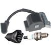 ISSICOO Bobina di accensione con candela di accensione per Stihl FS38 2-Mix FS55 2-Mix FS55R FS55R 2-Mix HS45 HS52 String Trimmer Trimmer Edger PN 4140 400 1309, 4140 400 400 1310, 4140 400 1311