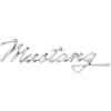 United Pacific Tripe Chrome F6802 Emblema Script Mustang pressofuso, ricambio badge, nastro biadesivo, facile installazione - UNA unità