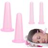 XURJUMI Set di 4 coppette in silicone, coppettazione facciale, coppettazione, terapia con coppettazione per massaggio viso, tazza massaggiante anticellulite per il rilassamento muscolare