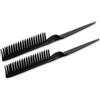 SIMPOR Pettine a 3 file per capelli naturali, pettine districante a tre file, pettine per acconciature con setole in nylon, spazzola per prendere in giro la coda di topo, pettine per donne e uomini, pettine