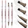 UCANBE Penna Doppia Punta per Lentiggini e Timbro per Lentiggini - Punta Curva Precisa a 15° Trucco Waterproof, Matite per Lentiggini Finte a Lunga Tenuta 2 Pezzi (01+03)