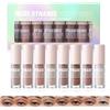 Beauty Glazed Set di 8 ombretti liquidi opachi nude ombretto con microperline, Smokey Neutral Cream Eyeshadow Primer, ombretto a lunga durata e impermeabile, trucco per occhi altamente pigmentato