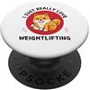 Cute Shiba Inu I Just Really Love Weight Kawaii Shiba Inu Amante Mi piace davvero il sollevamento pesi PopSockets PopGrip Adesivo