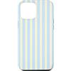 Y2K Retro Aesthetic Stripes Pattern Desi Custodia per iPhone 12 Pro Max Estetica minimalista a righe verticali blu baby giallo burro