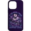 Elder Emo Club Funny Skeleton Design Custodia per iPhone 14 Pro Max Supporto emotivo Anatra Goth Duck Carino Anatra Pastello Goth
