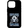 Alpha Wolf Meme Custodia per iPhone 16 Pro Micropene Divertente Uomini Inappropriati Rude Wolf Peinlich